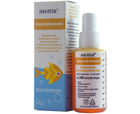 Кондиционер для аквариумной воды Нилпа Акрифлавин, 50 мл