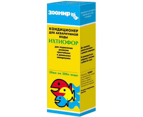 Кондиционер для аквариума Зоомир Ихтиофор, 50 мл