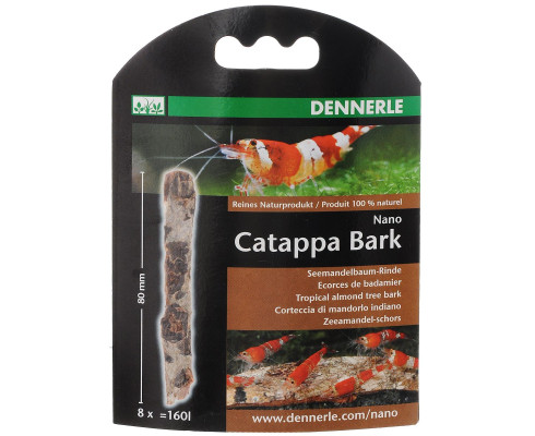  Кора тропического миндального дерева Dennerle Nano Catappa Barks, 8 шт (8 см)