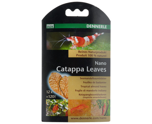 Листья миндального дерева Dennerle Nano Catappa Leaves, 12 шт