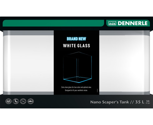 Аквариум Dennerle Nano Scaper's Tank White Glass из осветленного стекла, 35 л