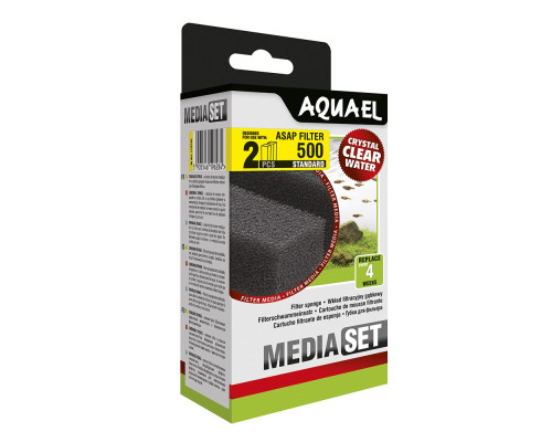 Губка для фильтра Aquael ASAP FILTER 500, крупнопористая (2шт)
