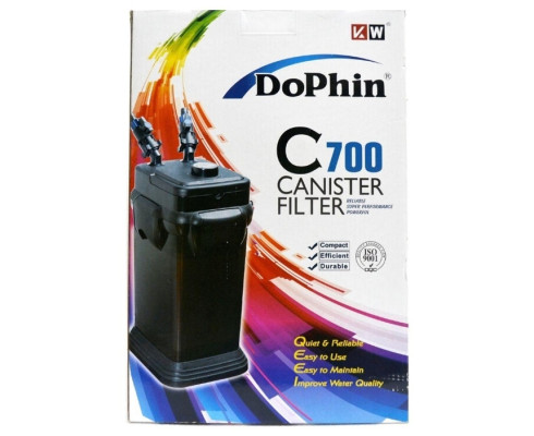 Внешний канистровый фильтр KW Zone Dophin C-700, 12 Вт