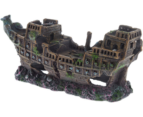 Декорация для аквариума Barbus "Лодка" 25x7,5x10,5 см 