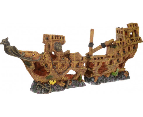 Декорация для аквариума Barbus "Фрегат", коричневый, 100x28,5x38 см