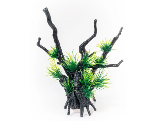 Коряга с растениями Barbus Decor 201, 15*8*20см