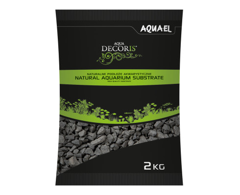 Грунт для аквариума базальтовый Aquael AQUA DECORIS BASALT GRAVEL 2 - 4мм, 2кг (черный)