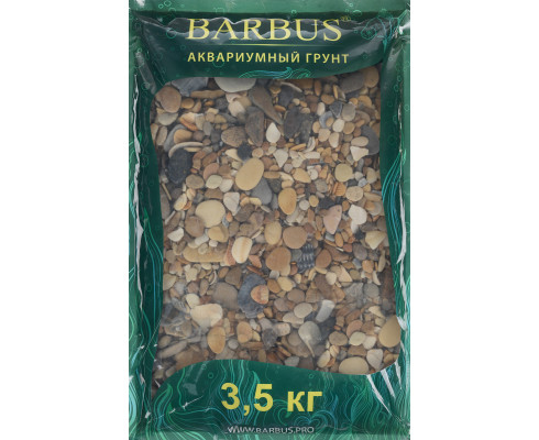 Грунт Barbus Каспий, галька, 2 - 20 мм, 3,5 кг