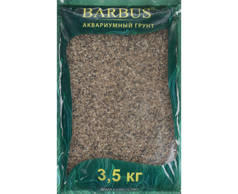 Грунт Barbus Пестрая №0, галька, 1 - 3 мм, 3,5 кг