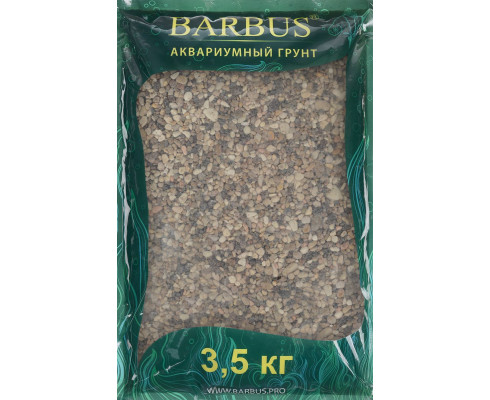 Грунт Barbus Пестрая №1, галька, 1 - 3 мм, 3,5 кг