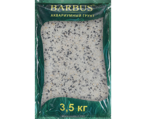 Грунт Barbus Микс, цвет: черный, белый, 2 - 5 мм, 3,5 кг