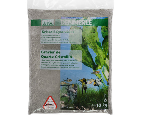 Грунт Dennerle Kristall-Quarz природный серый,белый, 1-2 мм, 10 кг