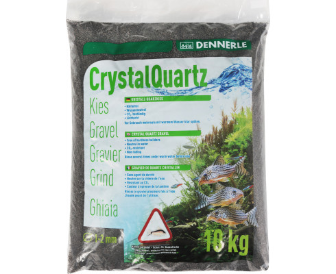 Грунт Dennerle Kristall-Quarz природный темно-серый, 1-2 мм, 10 кг