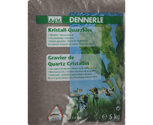 Грунт Dennerle Kristall-Quarz природный темно-коричневый, 1-2 мм, 5 кг