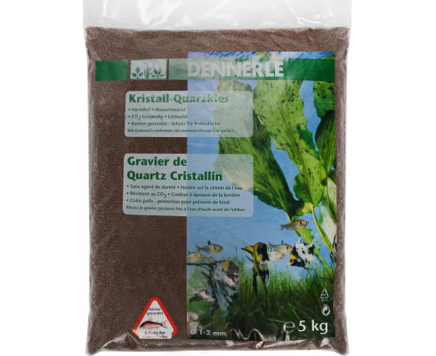 Грунт Dennerle Kristall-Quarz природный светло-коричневый, 1-2 мм, 5 кг
