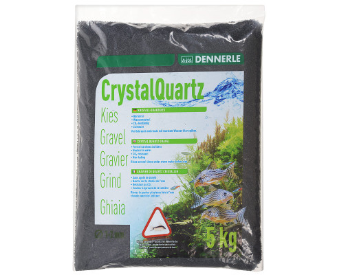 Грунт Dennerle Kristall-Quarz природный черный, 1-2 мм, 5 кг