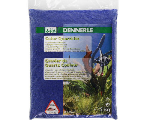Грунт Dennerle Color Quartz Gravel лазурно-синий, 1-2 мм, 5 кг