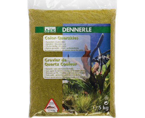 Грунт Dennerle Color Quartz Gravel желтый, 1-2 мм, 5 кг