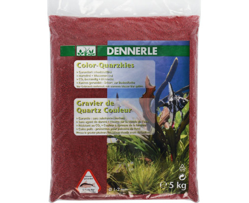 Грунт Dennerle Color Quartz Gravel красный, 1-2 мм, 5 кг