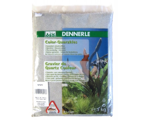 Грунт Dennerle Color Quartz Gravel светло-серый, 1-2 мм, 5 кг