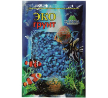 Грунт мраморная крошка, голубая (блестящая), 5-10 мм 1 кг