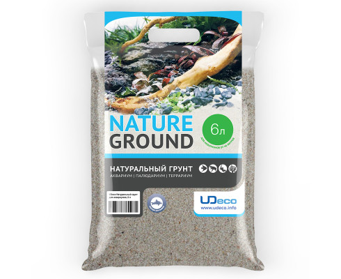 Грунт UDeco River Light Светлый песок, 0,1-0,6 мм, 6 л (10 кг)