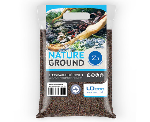 Грунт UDeco River Brown Коричневый песок, 0,1-0,6 мм, 2 л (3,3 кг)