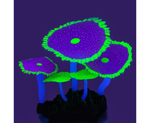 Флуоресцентная аквариумная декорация GLOXY Кораллы зонтничные фиолетовые