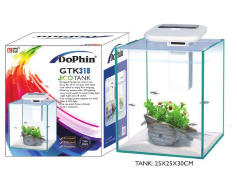 Аквариум KW Zone DOPHIN ECO TANK GTK318, с комплектом,19 л