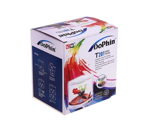 Аквариум пластиковый для петушков KW Zone Dophin T201,1.4л