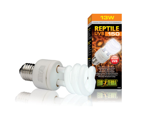 Лампа ультрафиолетовая Exo Terra Reptile UVB150 Repti Glo 10.0 Compact T10, 13Вт