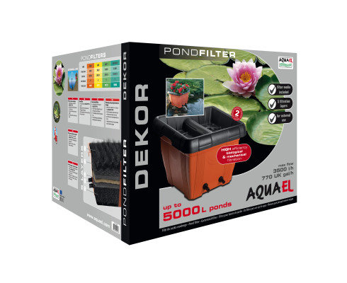Проточный фильтр Aquael DEKOR для пруда объемом 5000 л.