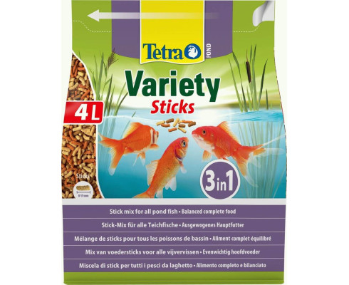 Корм для прудовых рыб Tetra Pond Variety Sticks палочки, 4 л