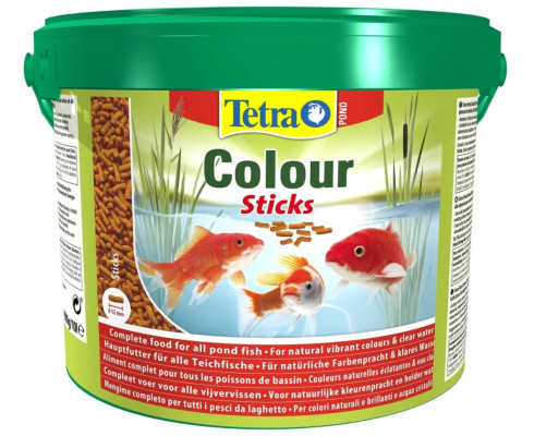 Корм сухой для прудовых рыб Tetra Pond Colour Sticks, 10 л