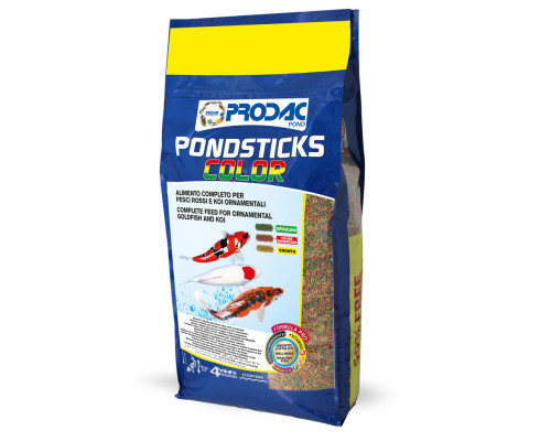 Корм для карпа кои и золотых рыбок PRODAC PONDSTICKS COLOR, 4кг 