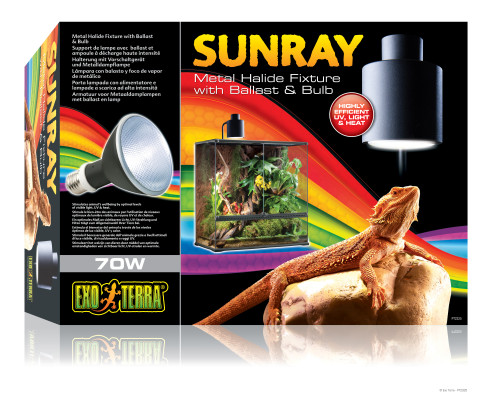 Светильник с балластом и лампой в комплекте Exo Terra Sunray до 70Вт