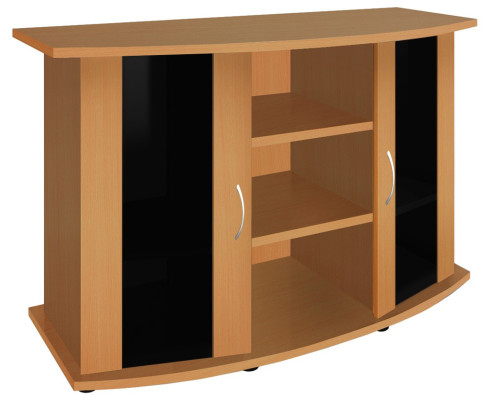 Тумба для аквариума Биодизайн Панорама 350 с темными стеклянными вставками